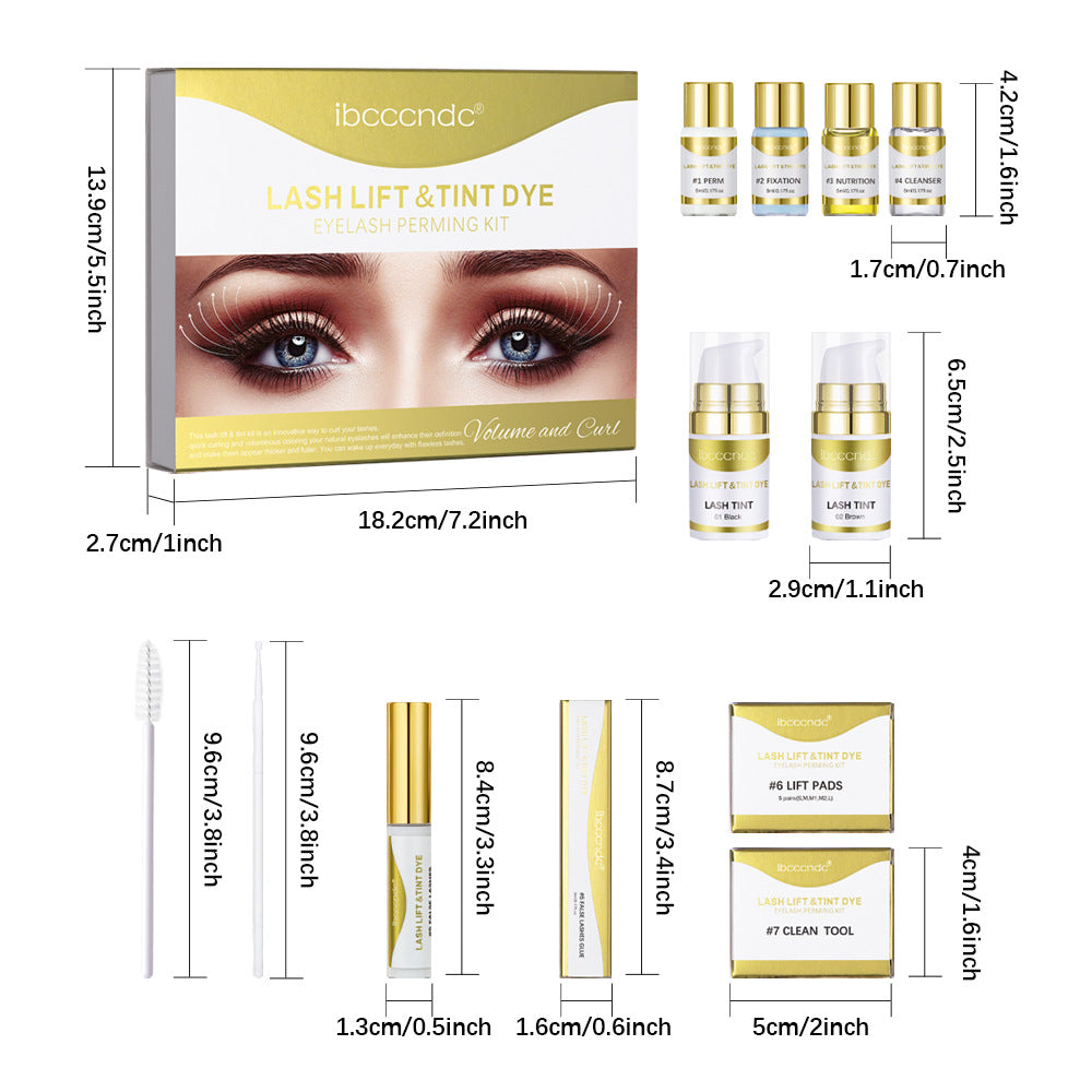 Ladies New Hot Dyeing Natural Eyelash Set
