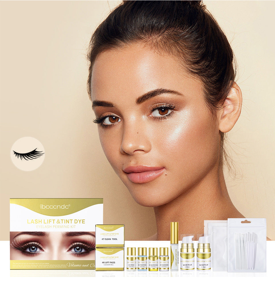 Ladies New Hot Dyeing Natural Eyelash Set